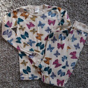 Hanna Andersson Girl's Butterfly Pajamas Size 12 EUC
